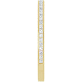 14K Gold Square Lab-Grown Diamond Channel-Set Anniversary Band – 1.5x1.5 mm Stones (3/4 CTW) - Yellow Gold - view 4