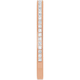 14K Gold Square Natural Diamond Channel-Set Anniversary Band – 1.5x1.5 mm Stones (3/4 CTW) - Rose Gold - view 4