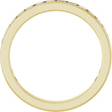 14K Gold Square Lab-Grown Diamond Channel-Set Anniversary Band – 3x3 mm Stones (3 5/8 CTW) - Yellow Gold - view 2