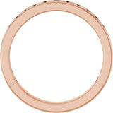 14K Gold Square Natural Diamond Channel-Set Anniversary Band – 3x3 mm Stones (3 5/8 CTW) - Rose Gold - view 2