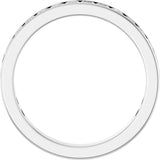14K Gold Square Lab-Grown Diamond Channel-Set Anniversary Band – 3x3 mm Stones (3 5/8 CTW) - White Gold - view 2