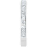 14K Gold Square Natural Diamond Channel-Set Anniversary Band – 1.75x1.75 mm Stones - White Gold - view 4