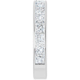 14K Gold Square Natural Diamond Channel-Set Anniversary Band – 2.5x2.5 mm Stones - White Gold - view 4