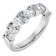 Platinum Round Natural Diamond Anniversary Band – 3.3 mm Stones