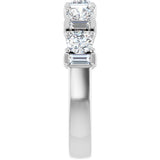 Platinum Round Natural Diamond Anniversary Band – 3.3 mm Stones - view 4