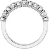 Platinum Round Natural Diamond Anniversary Band – 3.3 mm Stones - view 2