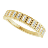 10K Gold Straight Baguette Lab-Grown Diamond Bezel-Set Anniversary Band – 1/4–7/8 CTW - Yellow Gold - view 5