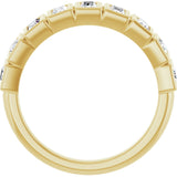 10K Gold Straight Baguette Lab-Grown Diamond Bezel-Set Anniversary Band – 9/10 CTW - Yellow Gold - view 2