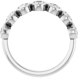 Platinum Oval Natural Diamond Bezel-Set Anniversary Band – 1 3/4 CTW - view 2