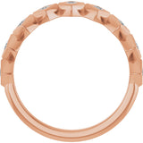 10K Gold Square Lab-Grown Diamond Bezel-Set Anniversary Band – 1/8–5/8 CTW - Rose Gold - view 2