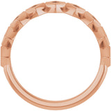 14K Gold Square Lab-Grown Diamond Bezel-Set Anniversary Band – 1/10–5/8 CTW - Rose Gold - view 3