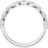 14K Gold Square Lab-Grown Diamond Bezel-Set Anniversary Band – 1/10–5/8 CTW - White Gold - view 4