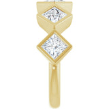 10K Gold Square Lab-Grown Diamond Bezel-Set Anniversary Band – 3/4–2 CTW (Style 126546) - Yellow Gold - view 4