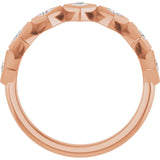 14K Gold Square Lab-Grown Diamond Bezel-Set Anniversary Band – 1/10–5/8 CTW - Rose Gold - view 2