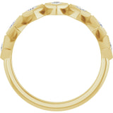 10K Gold Square Lab-Grown Diamond Bezel-Set Anniversary Band – 1/8–5/8 CTW - Yellow Gold - view 2