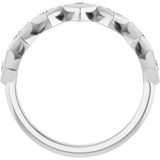 10K Gold Square Lab-Grown Diamond Bezel-Set Anniversary Band – 1/8–5/8 CTW - White Gold - view 2