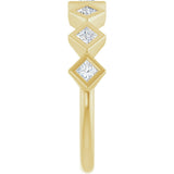 10K Gold Square Lab-Grown Diamond Bezel-Set Anniversary Band – 1/8–5/8 CTW - Yellow Gold - view 4