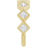 10K Gold Square Lab-Grown Diamond Bezel-Set Anniversary Band – 3/4–2 CTW (Style 126546) - Yellow Gold - view 4