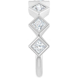 10K Gold Square Lab-Grown Diamond Bezel-Set Anniversary Band – 3/4–2 CTW (Style 126546) - White Gold - view 4