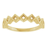 14K Gold Square Lab-Grown Diamond Bezel-Set Anniversary Band – 1/10–5/8 CTW - Yellow Gold - view 5