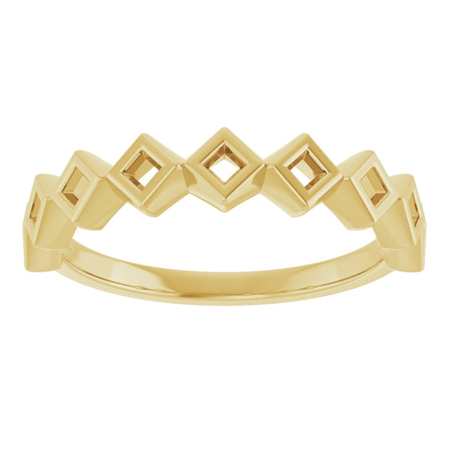 14K Gold Square Lab-Grown Diamond Bezel-Set Anniversary Band – 1/10–5/8 CTW - Yellow Gold - view 5