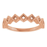 14K Gold Square Lab-Grown Diamond Bezel-Set Anniversary Band – 1/10–5/8 CTW - Rose Gold - view 5