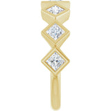 14K Gold Square Lab-Grown Diamond Bezel-Set Anniversary Band – 3/4–2 CTW - Yellow Gold - view 4