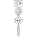 10K Gold Square Lab-Grown Diamond Bezel-Set Anniversary Band – 3/4–2 CTW (Style 126546) - White Gold - view 4