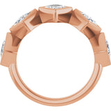 10K Gold Square Lab-Grown Diamond Bezel-Set Anniversary Band – 3/4–2 CTW (Style 126546) - Rose Gold - view 2