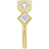 10K Gold Square Lab-Grown Diamond Bezel-Set Anniversary Band – 3/4–2 CTW (Style 126546) - Yellow Gold - view 4