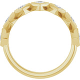 10K Gold Square Natural Diamond Bezel-Set Anniversary Band – 1/8–5/8 CTW - Yellow Gold - view 2