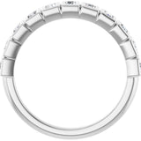 Platinum Straight Baguette Lab-Grown Diamond Bezel-Set Anniversary Band – 1/3–9/10 CTW - view 2