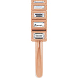 14K Gold Straight Baguette Lab-Grown Diamond Bezel-Set Anniversary Band – 1/3–9/10 CTW - Rose Gold - view 4