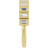 14K Gold Straight Baguette Lab-Grown Diamond Bezel-Set Anniversary Band – 1/3–9/10 CTW - Yellow Gold - view 4