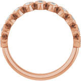 14K Gold Marquise Natural Diamond Bezel-Set Anniversary Band – 3/8–5/8 CTW - Rose Gold - view 2