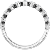 Platinum Marquise Lab-Grown Diamond Bezel-Set Anniversary Band – 3/8–5/8 CTW - view 2