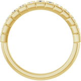 10K Gold Straight Baguette Lab-Grown Diamond Bezel-Set Anniversary Band – 1/4–7/8 CTW - Yellow Gold - view 2