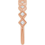 10K Gold Square Lab-Grown Diamond Bezel-Set Anniversary Band – 1/8–5/8 CTW - Rose Gold - view 4