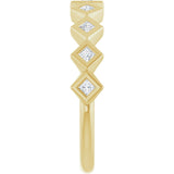 10K Gold Square Lab-Grown Diamond Bezel-Set Anniversary Band – 1/8–5/8 CTW - Yellow Gold - view 4