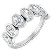 Platinum Oval Lab-Grown Diamond Bezel-Set Anniversary Band – 1 1/4 CTW