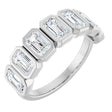 Platinum Emerald Natural Diamond Bezel-Set Anniversary Band – 2 1/2 CTW