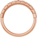 14K Gold Straight Baguette Lab-Grown Diamond Bezel-Set Anniversary Band – 1/3–9/10 CTW - Rose Gold - view 2