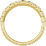 10K Gold Straight Baguette Lab-Grown Diamond Bezel-Set Anniversary Band – 1/4–7/8 CTW - Yellow Gold - view 2
