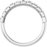 Platinum Straight Baguette Lab-Grown Diamond Bezel-Set Anniversary Band – 1/3–9/10 CTW - view 2