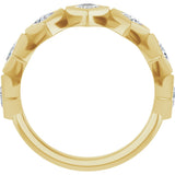 10K Gold Square Lab-Grown Diamond Bezel-Set Anniversary Band – 3/4–2 CTW (Style 126546) - Yellow Gold - view 2