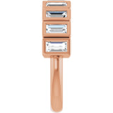 14K Gold Straight Baguette Lab-Grown Diamond Bezel-Set Anniversary Band – 1/3–9/10 CTW - Rose Gold - view 4