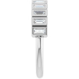 10K Gold Straight Baguette Lab-Grown Diamond Bezel-Set Anniversary Band – 1/4–7/8 CTW - White Gold - view 4