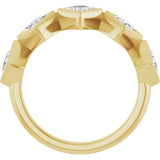 14K Gold Square Lab-Grown Diamond Bezel-Set Anniversary Band – 3/4–2 CTW - Yellow Gold - view 2