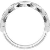 10K Gold Square Lab-Grown Diamond Bezel-Set Anniversary Band – 1/8–5/8 CTW - White Gold - view 2
