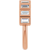 14K Gold Straight Baguette Natural Diamond Bezel-Set Anniversary Band – 9/10–1 CTW - Rose Gold - view 4